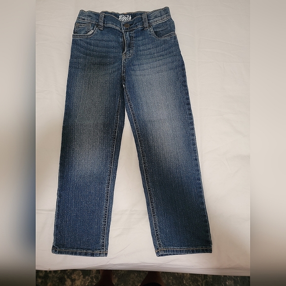 OshKosh jeans, big boys size 6R, stone washed blue, adj waist. - Picture 1 of 3